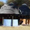 Thatched huts in Botswana