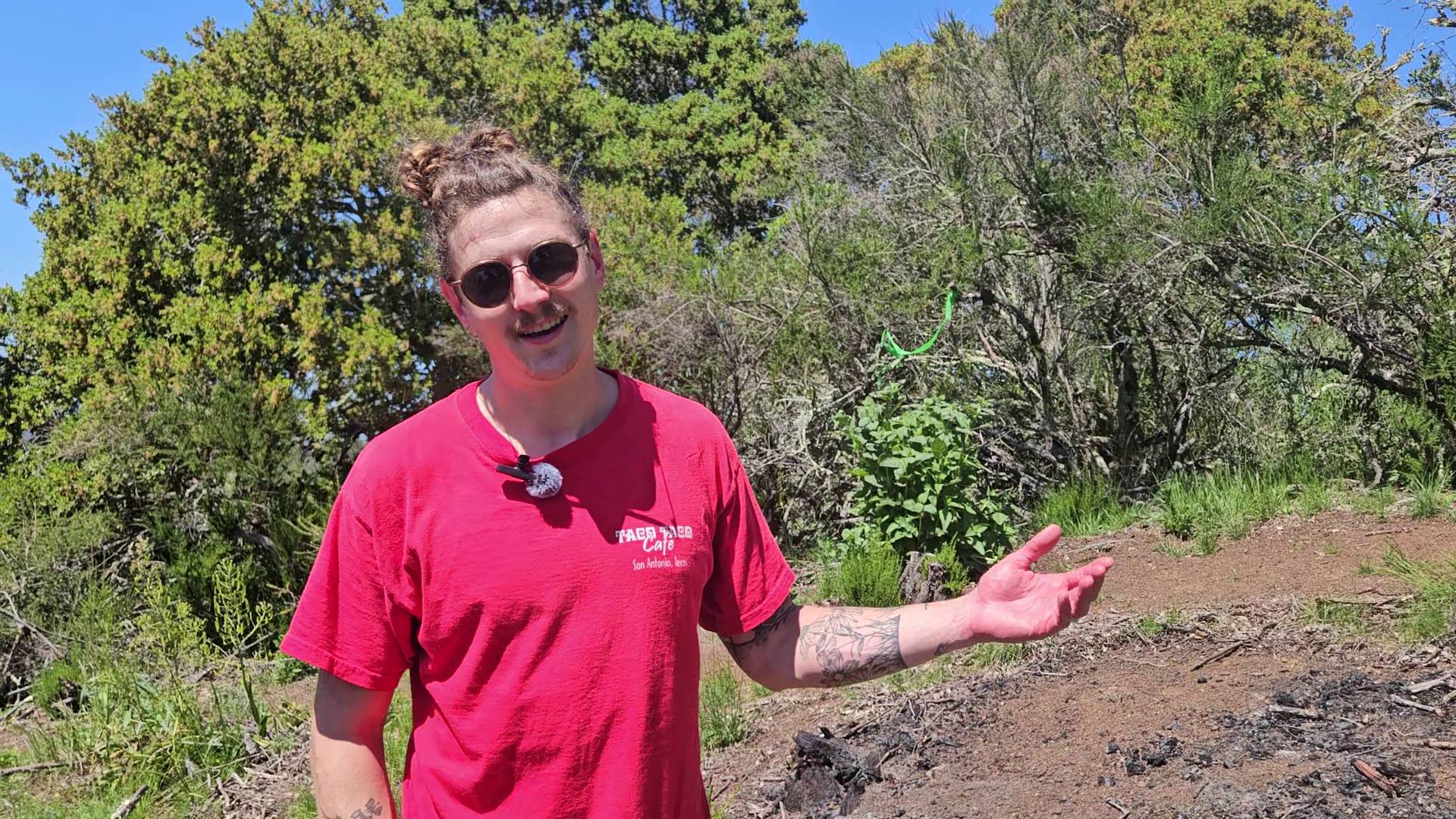 Adrian Wackett prepares to sample soil from a slide hammer