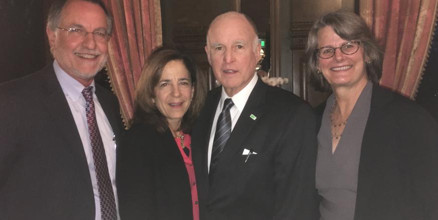 Tony Barnosky, Anne Gust Brown, Governor Jerry Brown, and Liz Hadly