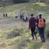 Students on the trail at Jasper Ridge